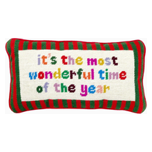 Load image into Gallery viewer, Holiday Needlepoint Pillow
