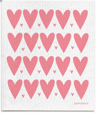 Load image into Gallery viewer, Hearts Swedish Dishcloth
