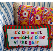 Load image into Gallery viewer, Holiday Needlepoint Pillow
